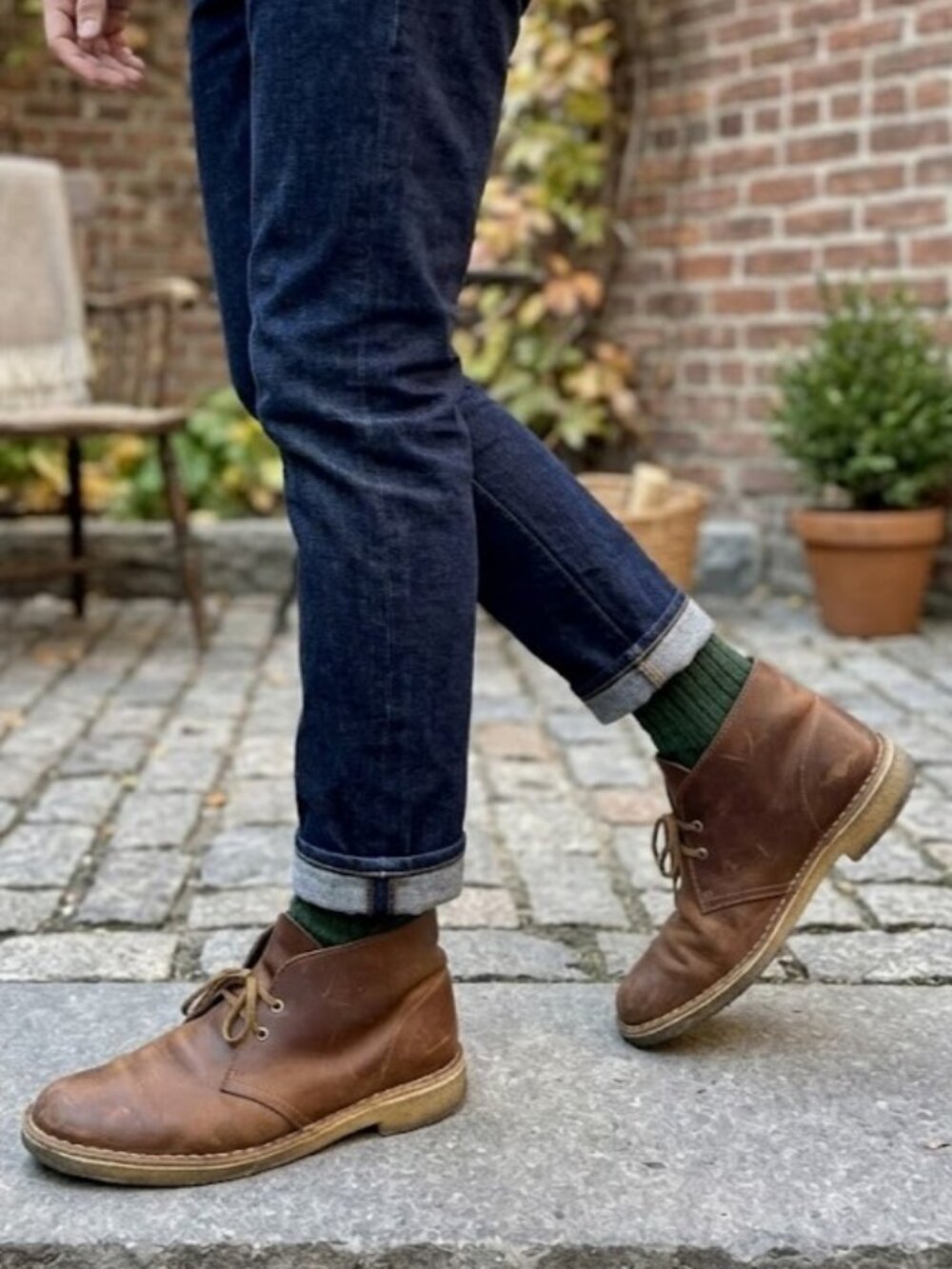 Clarks Brown Leather Chukka Boots with Crepe Sole